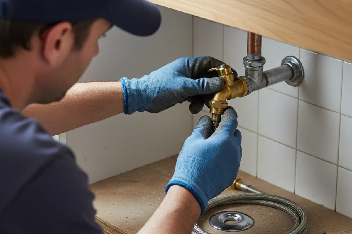 Shutoff valve and fitting work during Well Pump Repair in Northridge